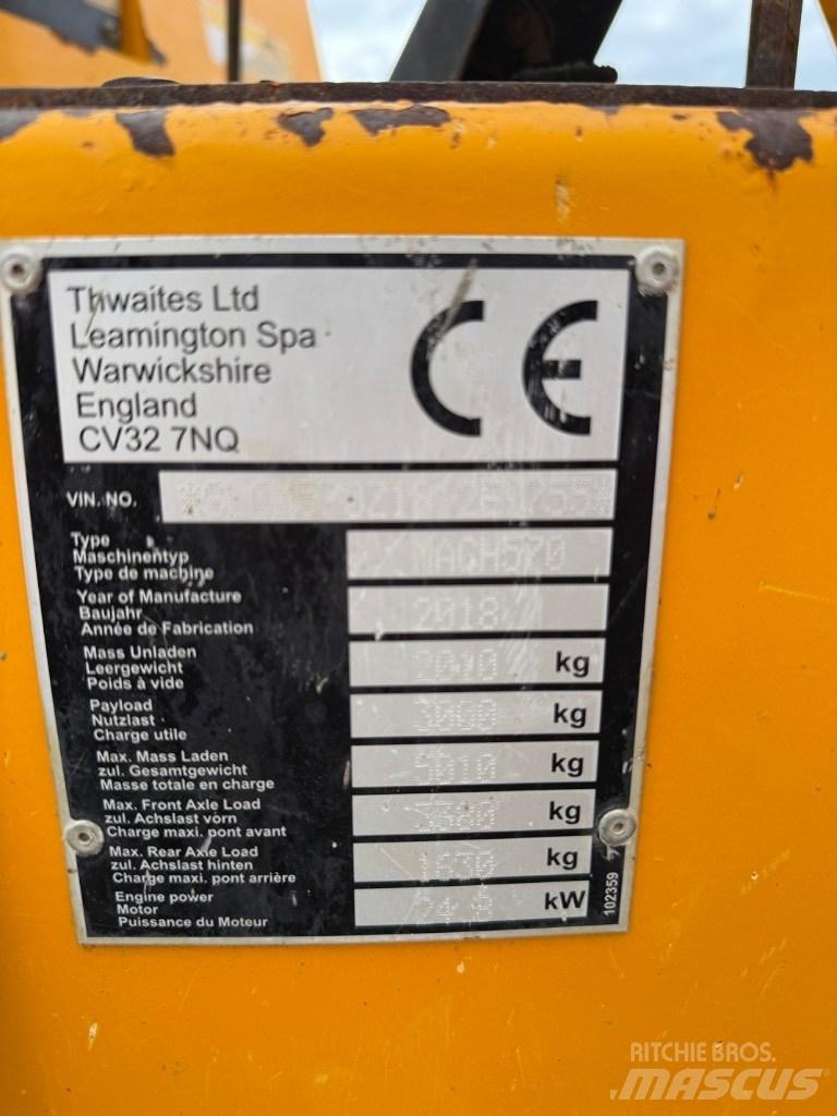 Thwaites 3 ton Site dumpers