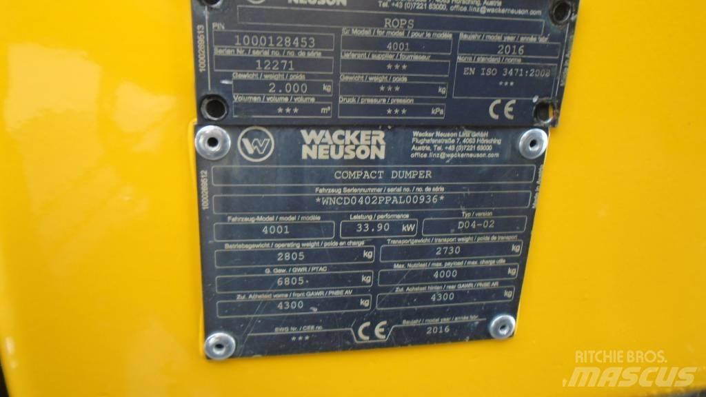 Wacker Neuson 4001 s Site dumpers