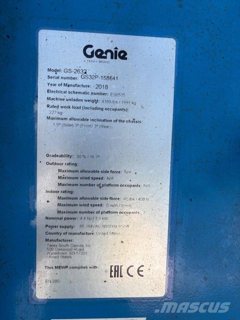 Genie GS 2632 Scissor lifts