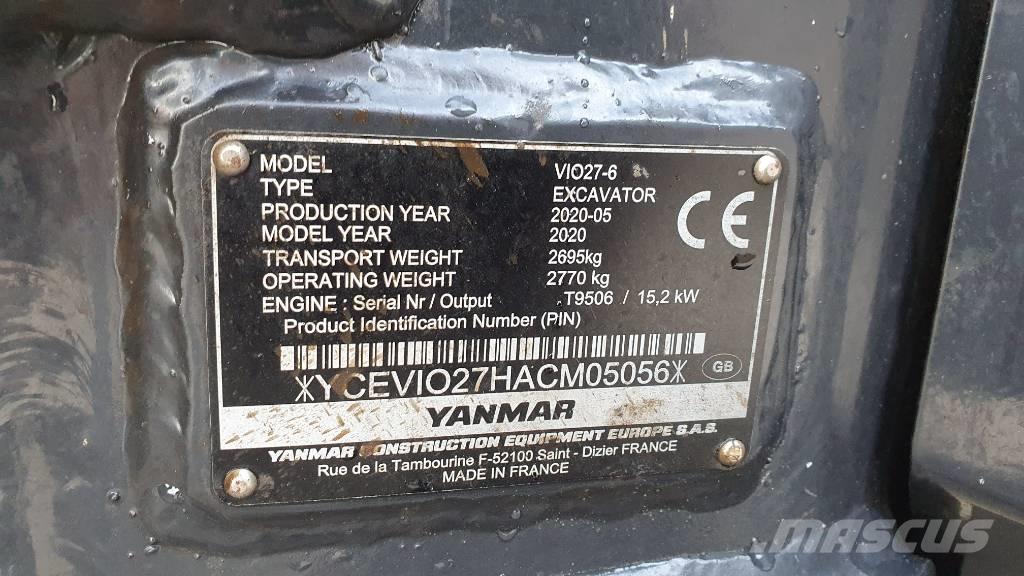 Yanmar VIO 27-6 Mini excavators < 7t (Mini diggers)