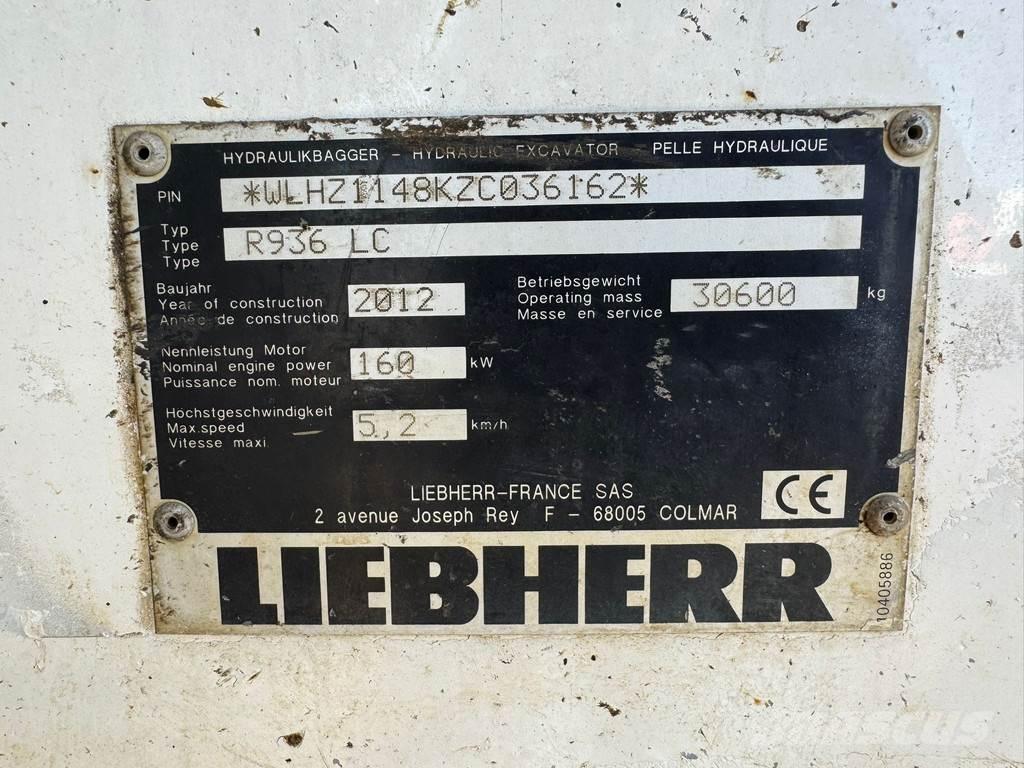 Liebherr R936 LC Crawler excavators