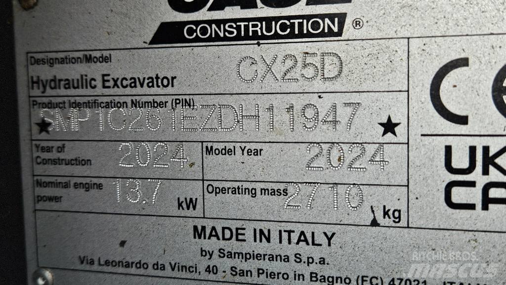 CASE CX25D Mini excavators < 7t (Mini diggers)
