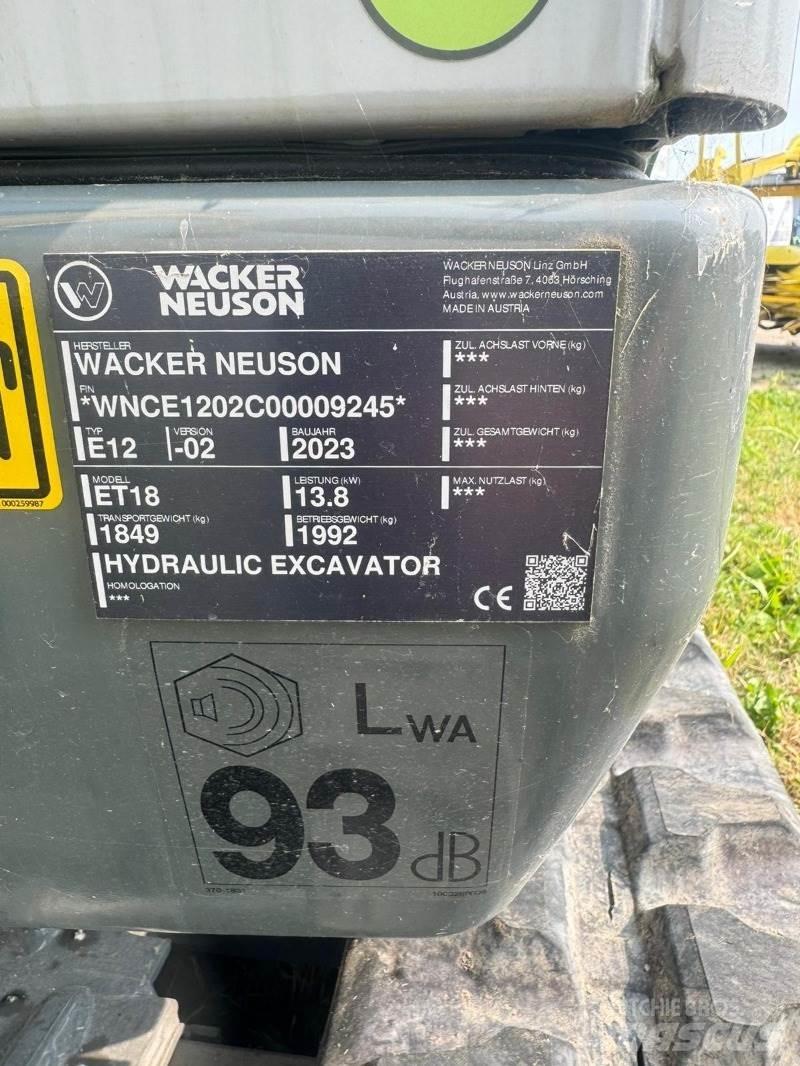 Wacker ET 18 Mini excavators < 7t (Mini diggers)