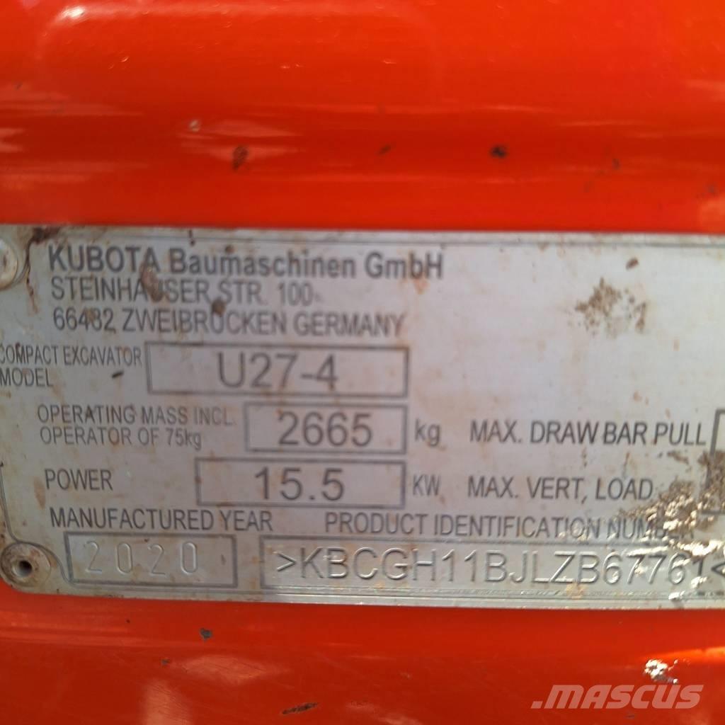 Kubota U 27-4 Mini excavators < 7t (Mini diggers)