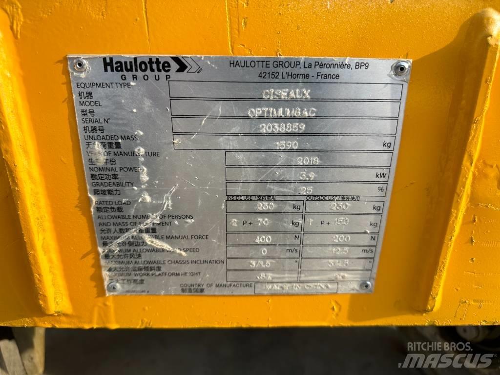 Haulotte OPTIMUM 8 Scissor lifts