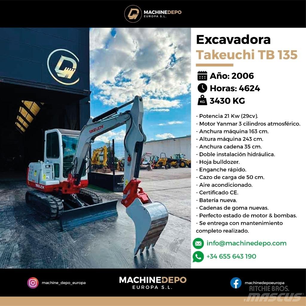 Takeuchi TB 135 Mini excavators < 7t (Mini diggers)