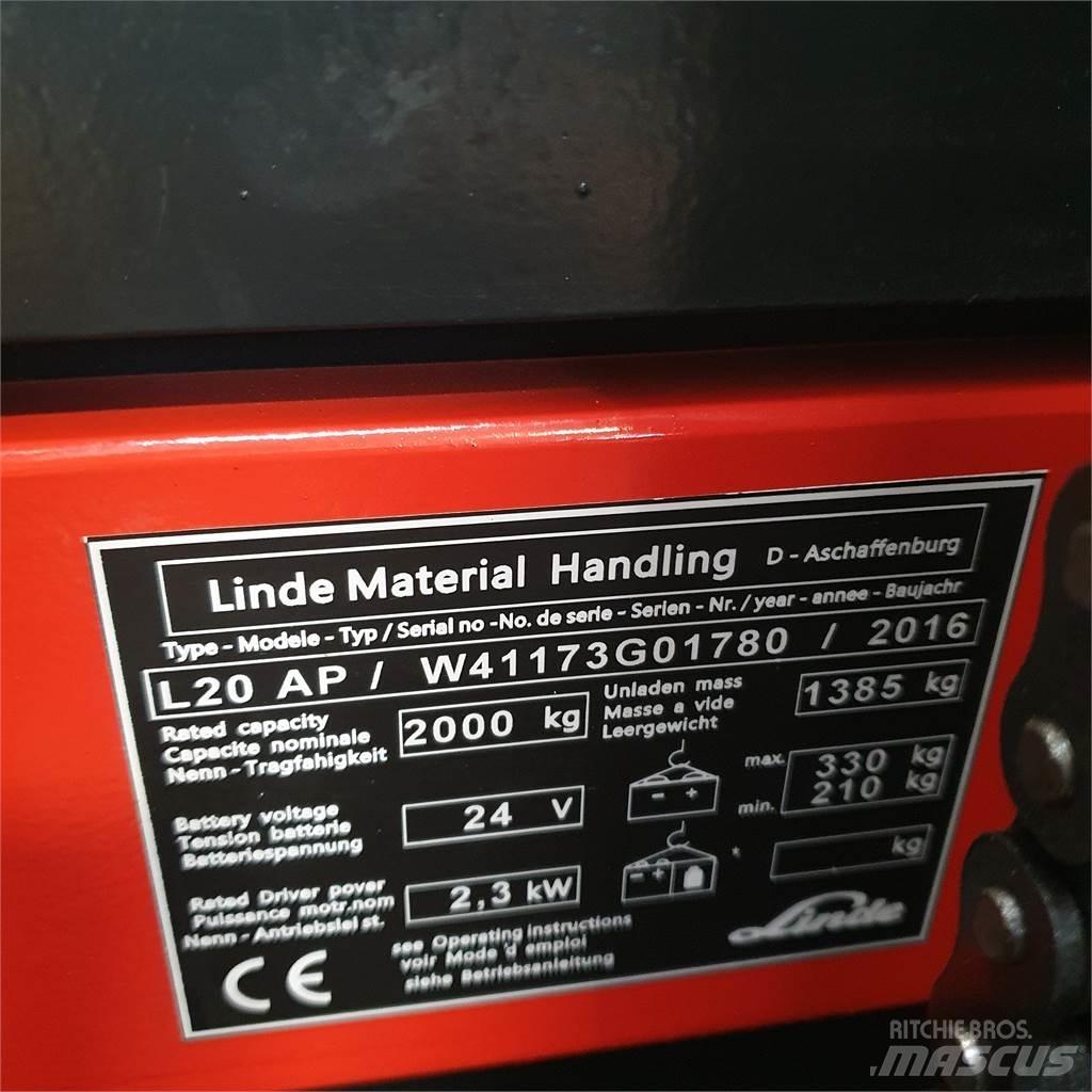 Linde L20APi Pedestrian stacker