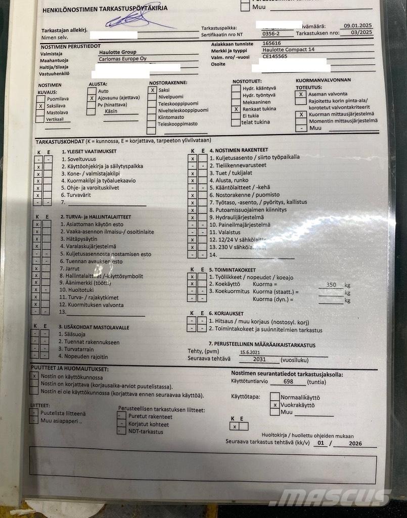 Haulotte Compact 14 Scissor lifts