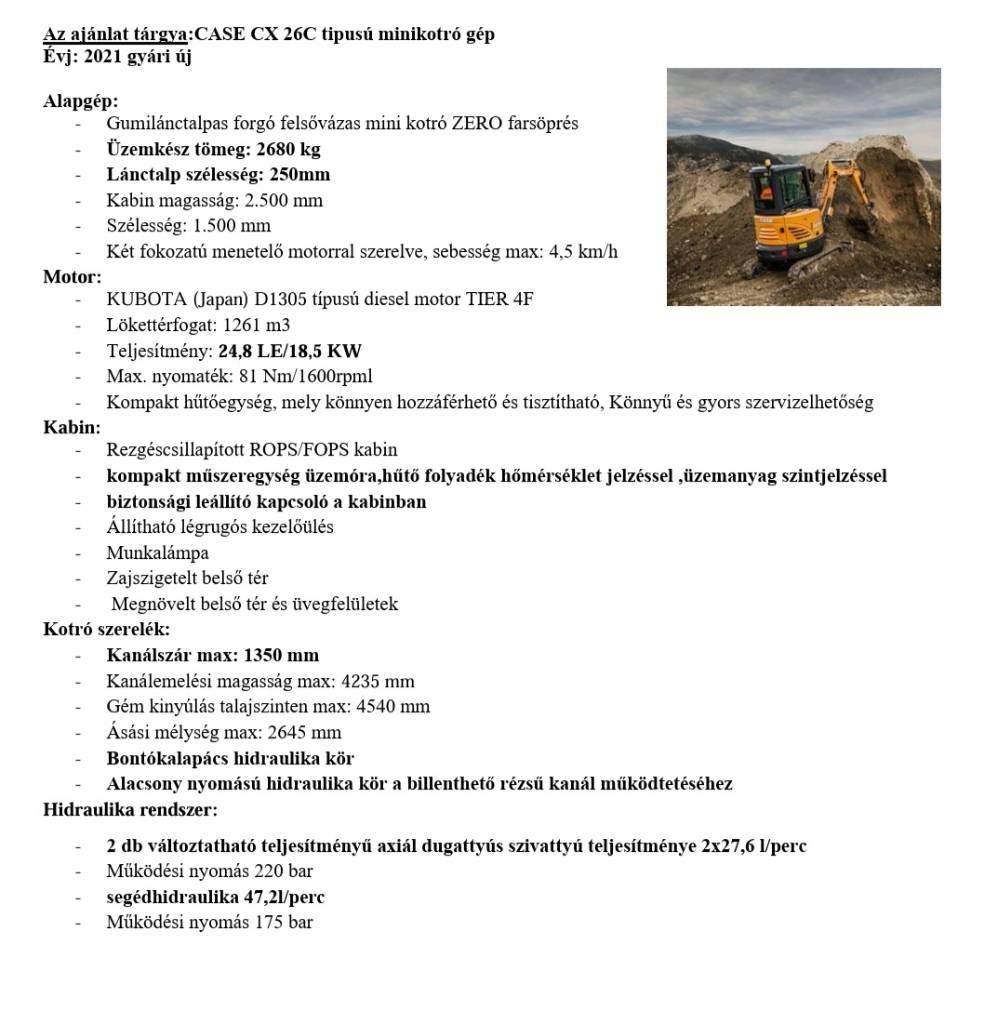 CASE CX 26 C Mini excavators < 7t (Mini diggers)