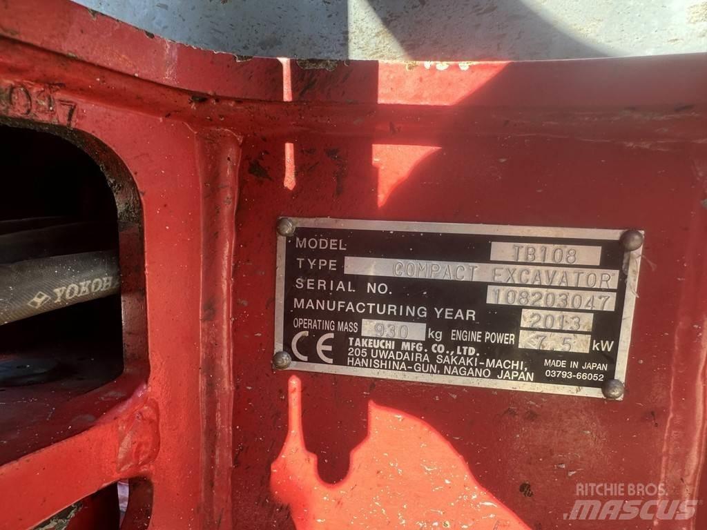 Takeuchi TB108 Mini excavators < 7t (Mini diggers)