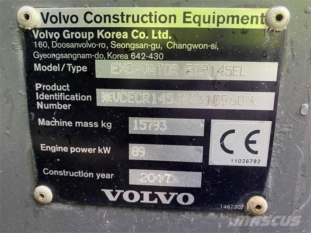 Volvo ECR145EL Crawler excavators