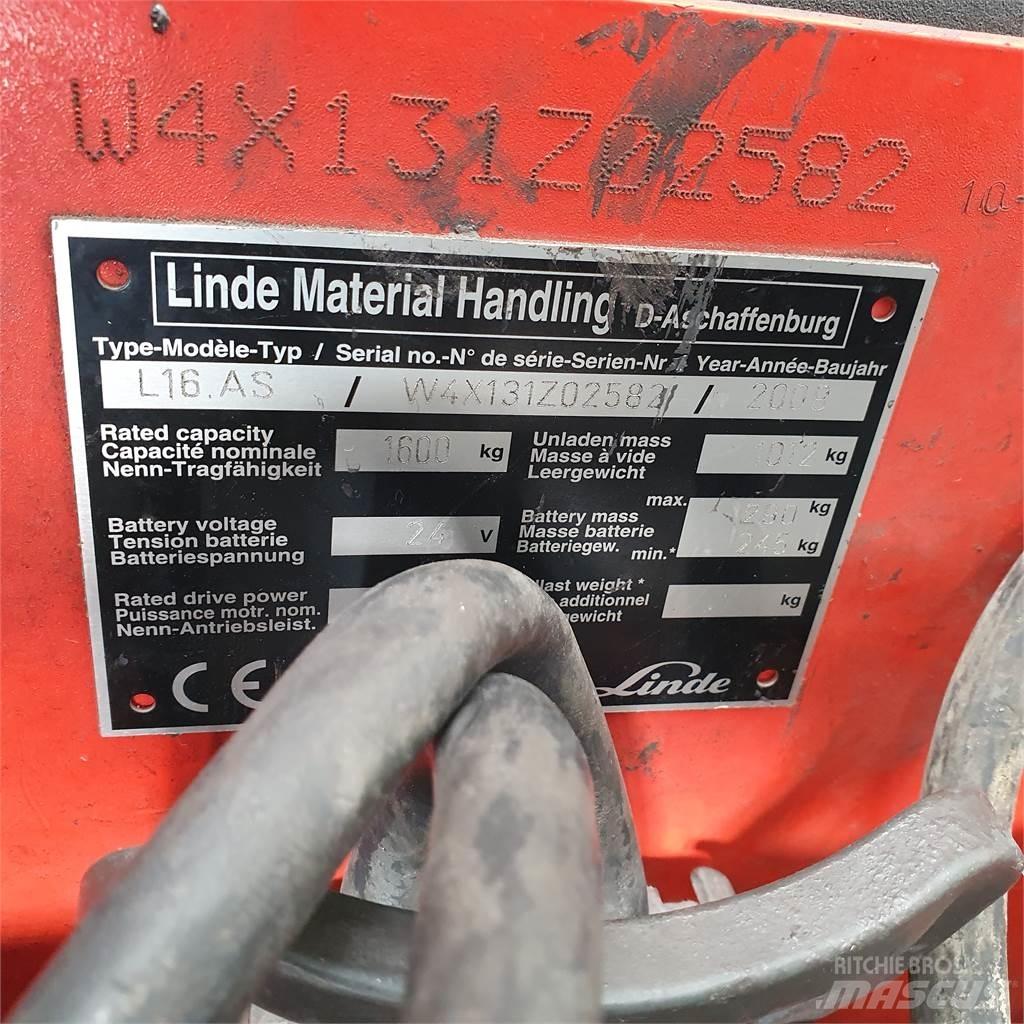Linde L16AS Pedestrian stacker