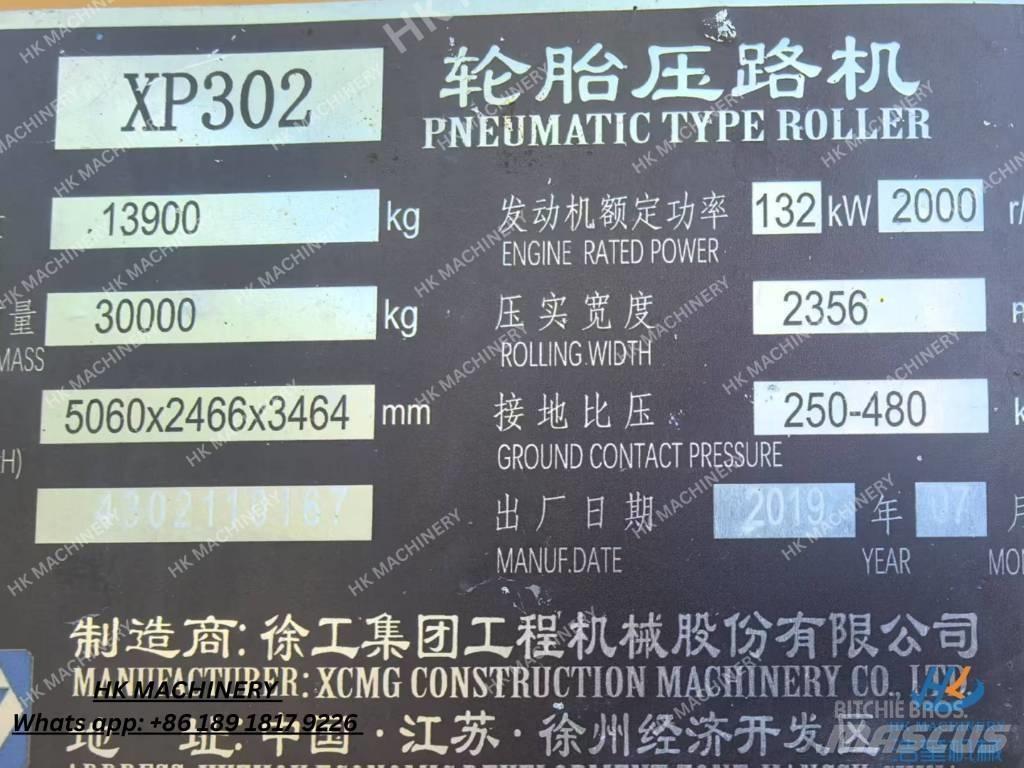 XCMG XP302 Pneumatic tired rollers