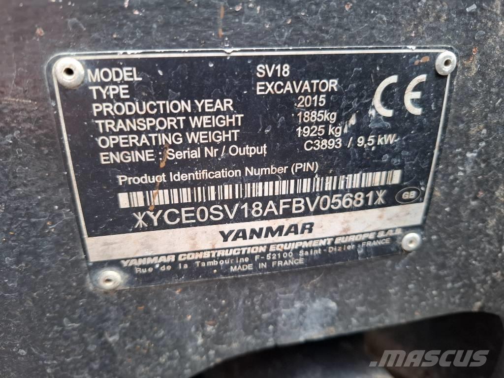 Yanmar SV 18 Mini excavators < 7t (Mini diggers)