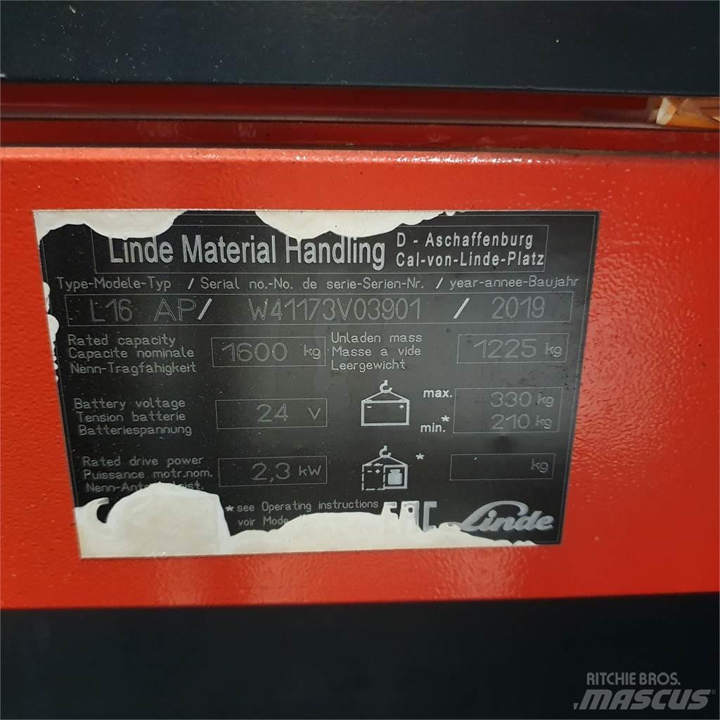 Linde L16APi Pedestrian stacker