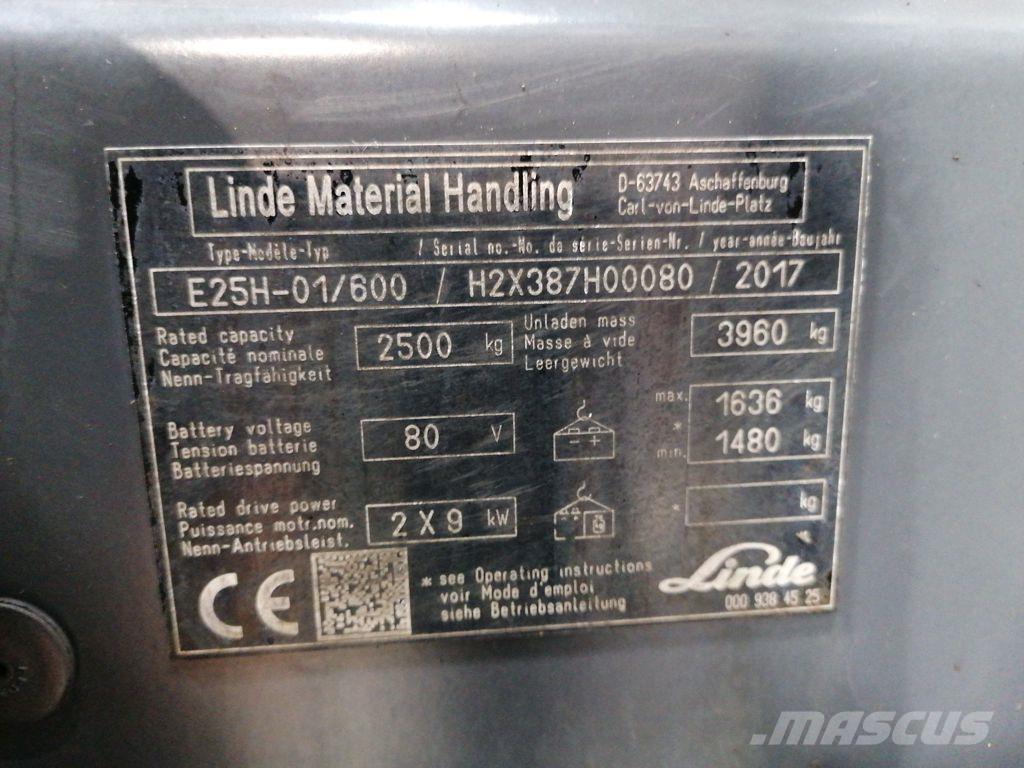 Linde E25H-01/600 Electric forklift trucks