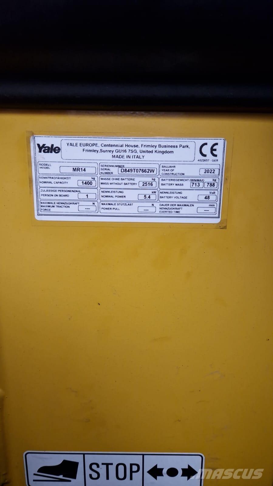 Yale MR14 Reach truck