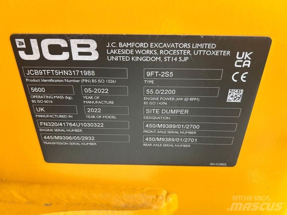 JCB 9TFT-2 Site dumpers