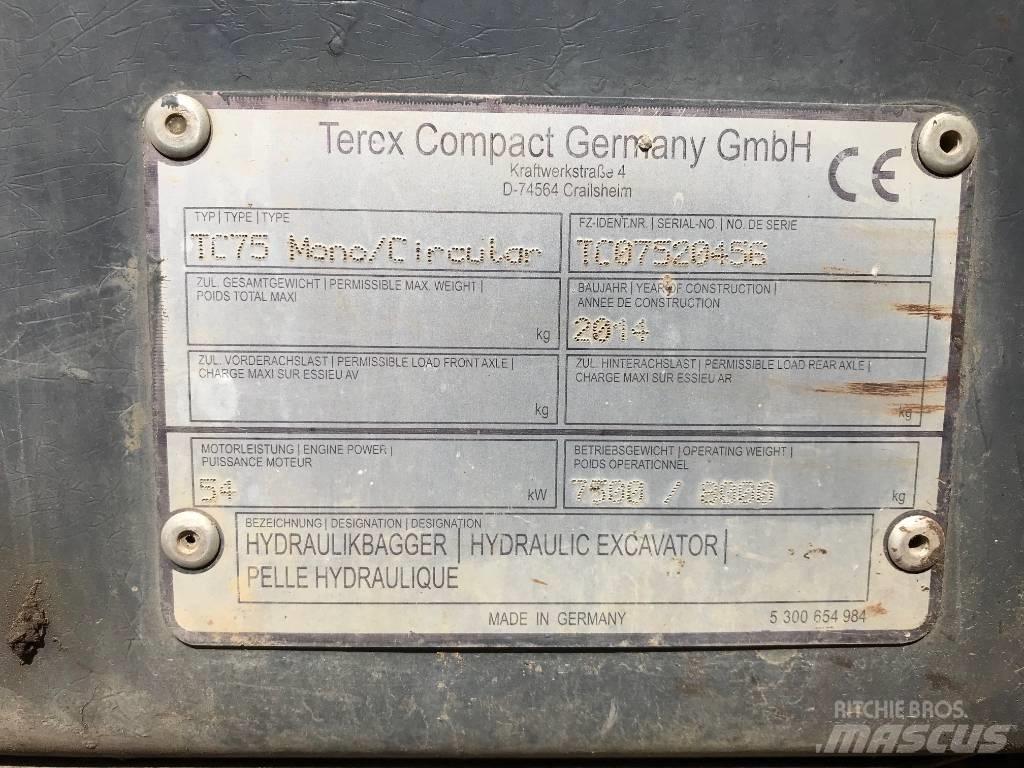 Terex TC 75 Mini excavators  7t - 12t