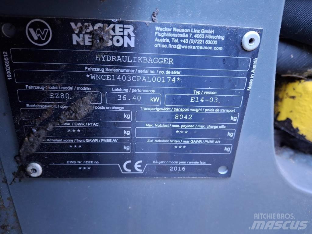 Wacker Neuson EZ 80 Mini excavators  7t - 12t