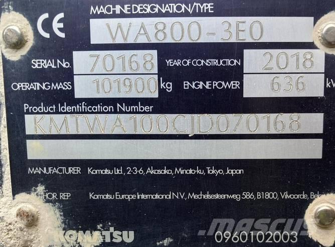 Komatsu WA 800-3 Wheel loaders