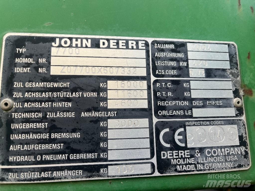 John Deere 7700 Forage harvesters