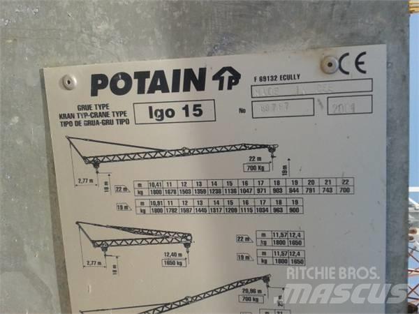 Potain Igo 15 Tower cranes