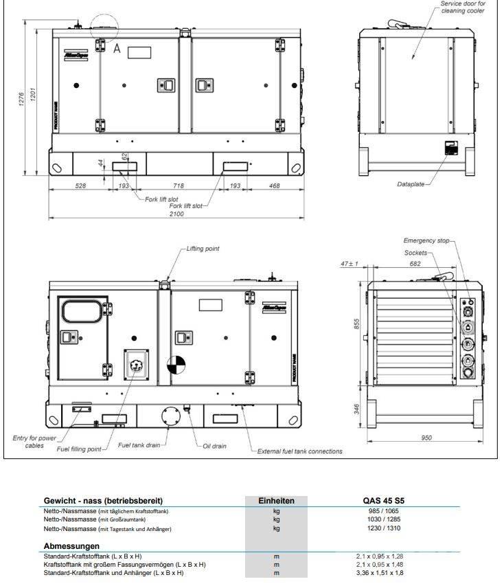 Atlas Copco QAS45 Diesel Generators