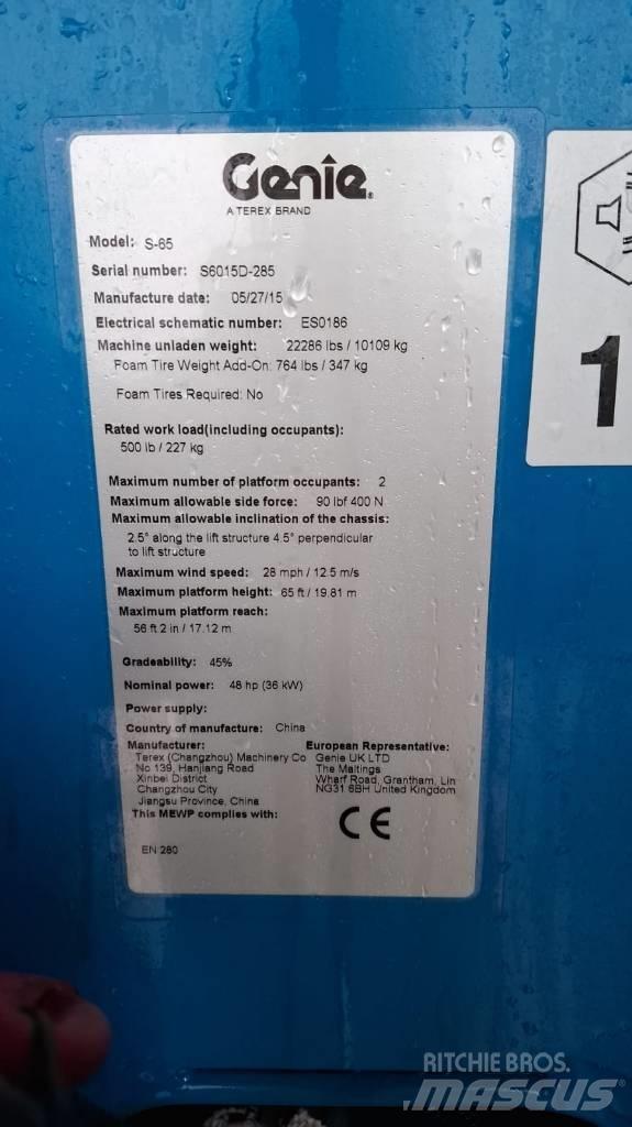 Genie S 65 Telescopic boom lifts