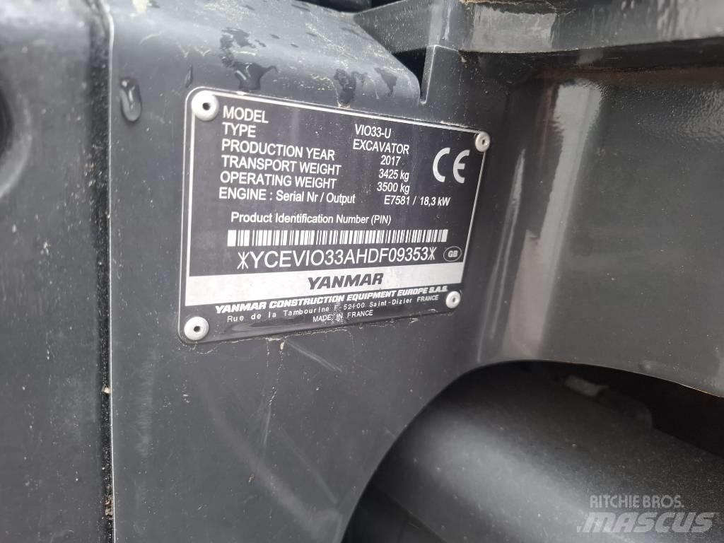 Yanmar Vio 33 U Mini excavators < 7t (Mini diggers)