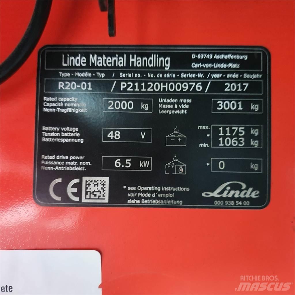 Linde R20 Reach truck