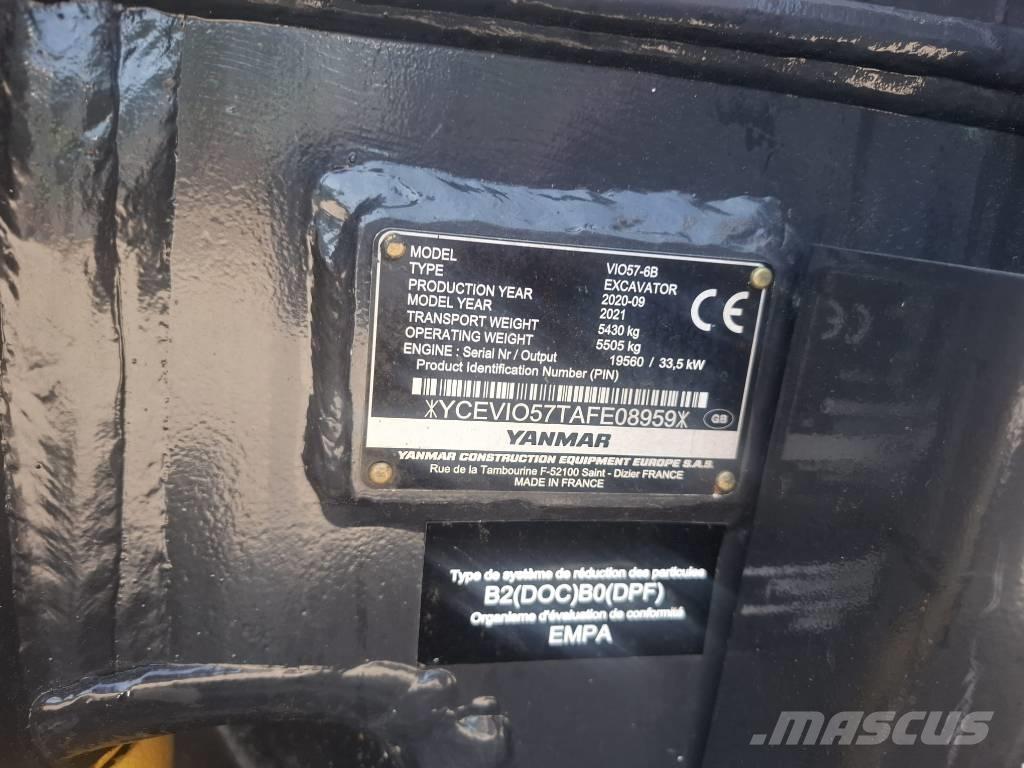 Yanmar vio 57-6B Mini excavators < 7t (Mini diggers)