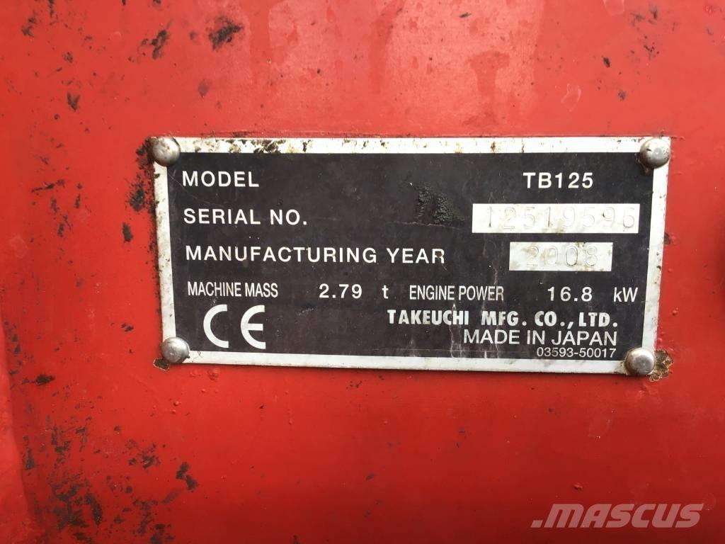 Takeuchi TB 125 Mini excavators < 7t (Mini diggers)