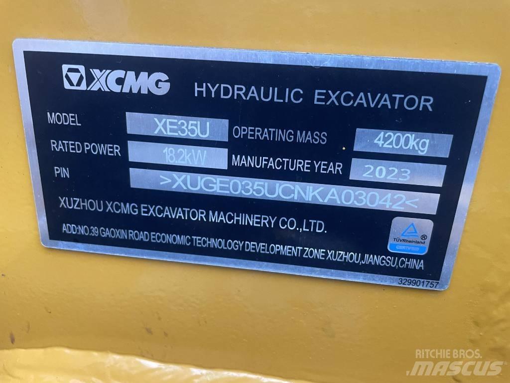 XCMG XE 35 U Mini excavators < 7t (Mini diggers)