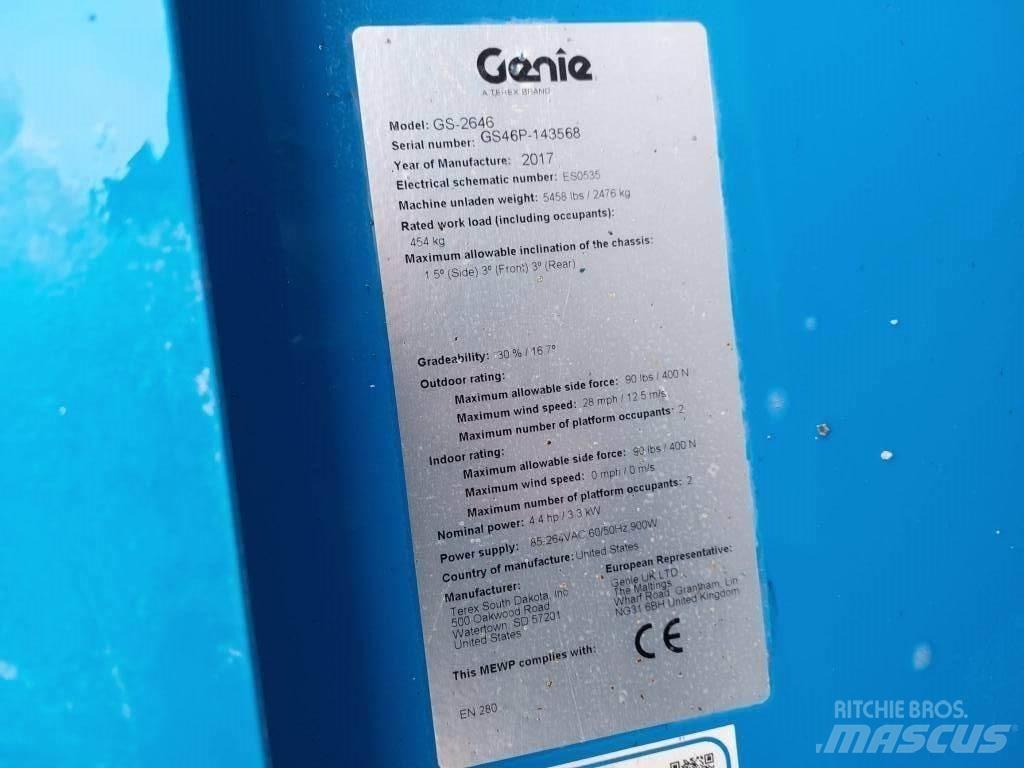 Genie GS 2646 Scissor lifts