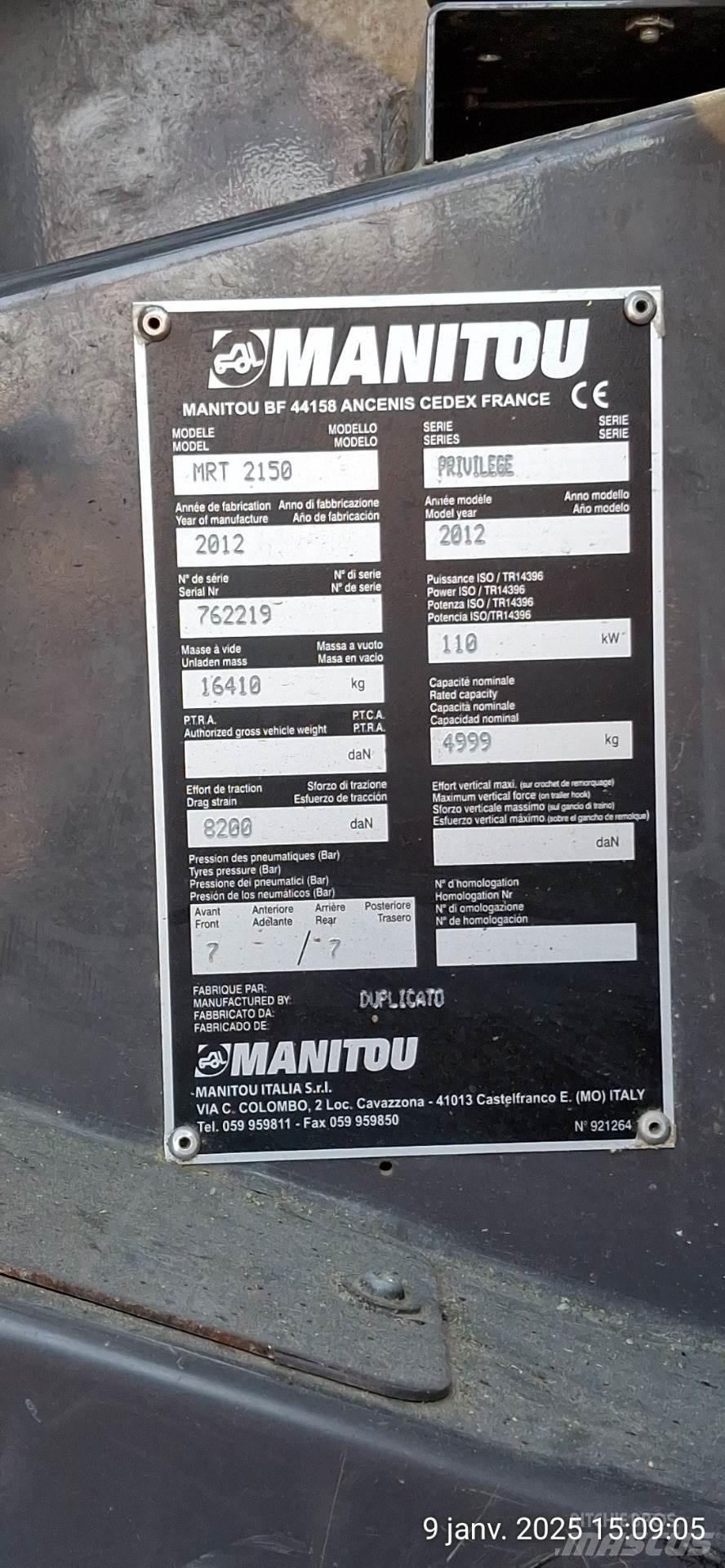Manitou 2150MRT Telescopic handlers