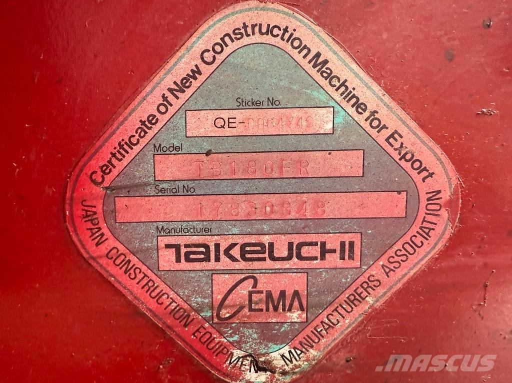 Takeuchi TB 180 FR Mini excavators  7t - 12t