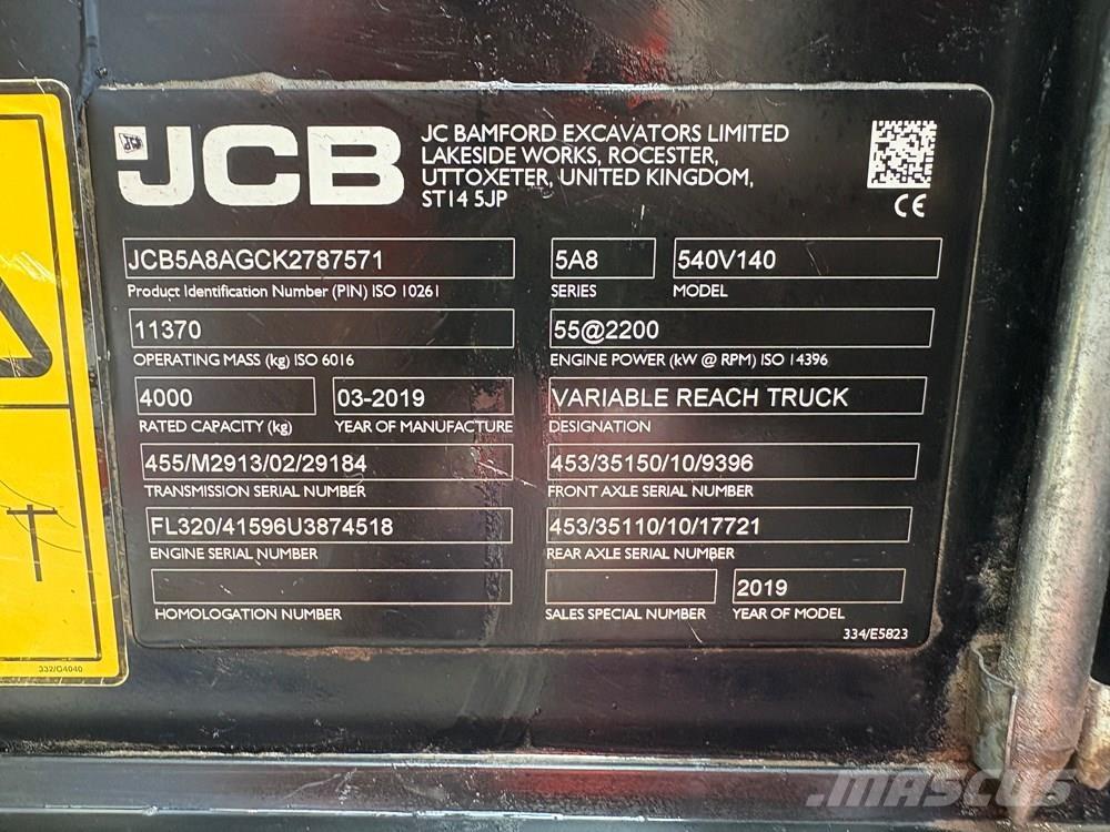 JCB 540-140 Telescopic handlers