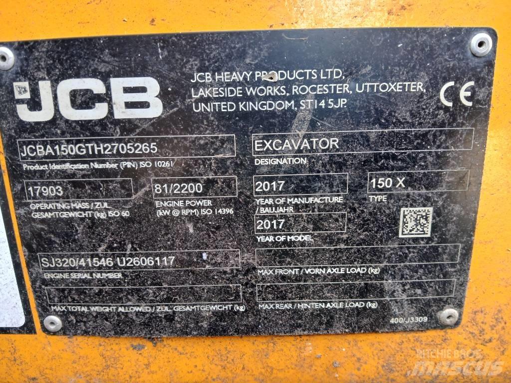 JCB 150X Crawler excavators
