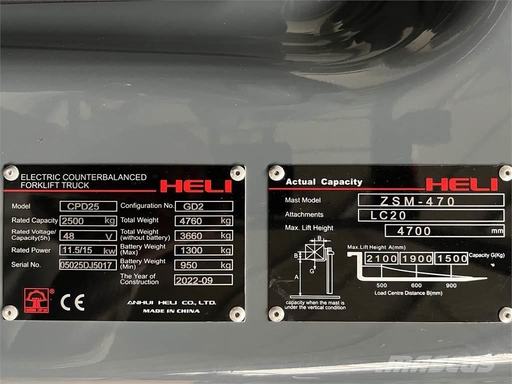 Heli CPD25 GD2 / NEU Electric forklift trucks