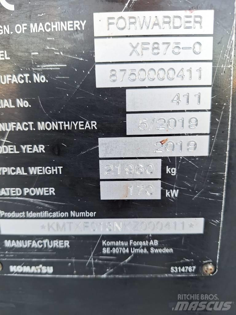 Komatsu 875 Forwarders