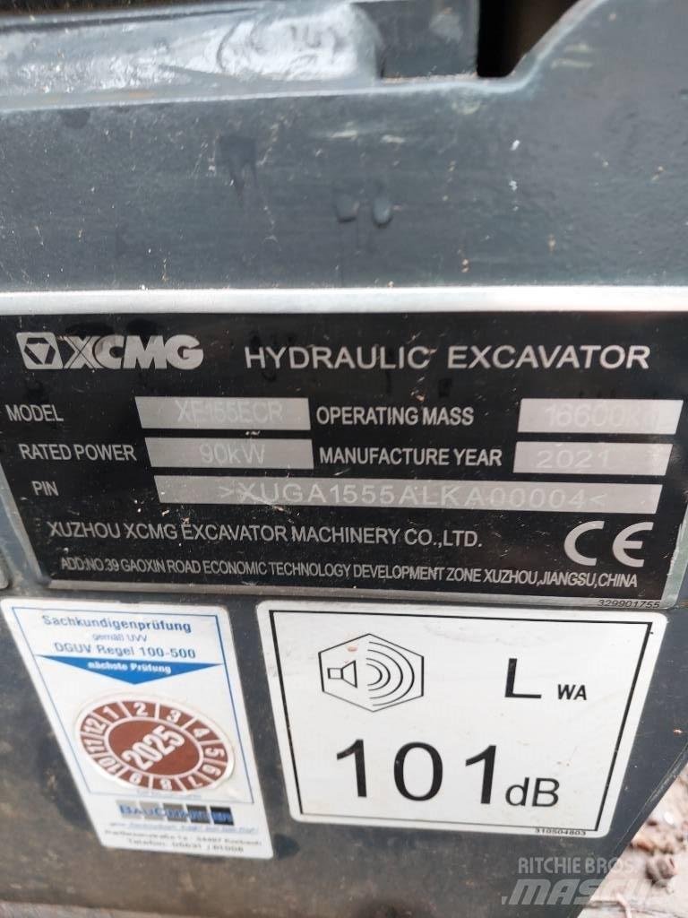 XCMG XE 155 ECR Crawler excavators