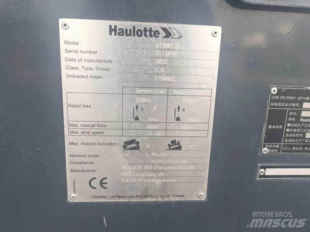 Haulotte HT28RTJO Telescopic boom lifts