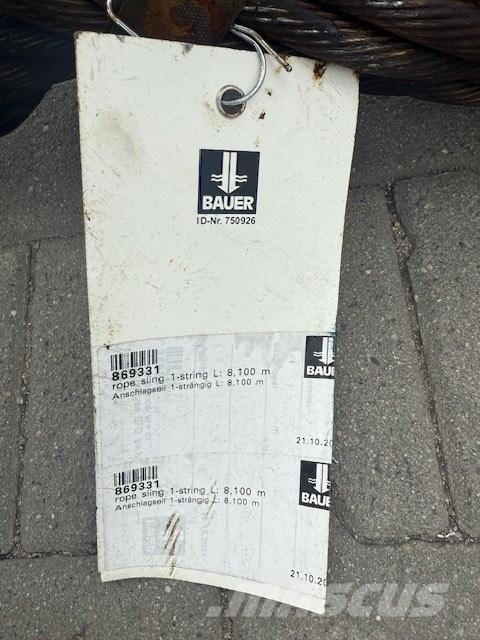 Bauer 2x lina Drilling equipment accessories and spare parts