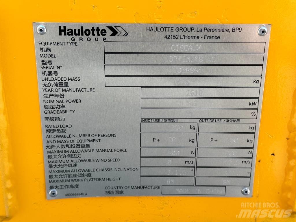 Haulotte OPTIMUM 8 Scissor lifts
