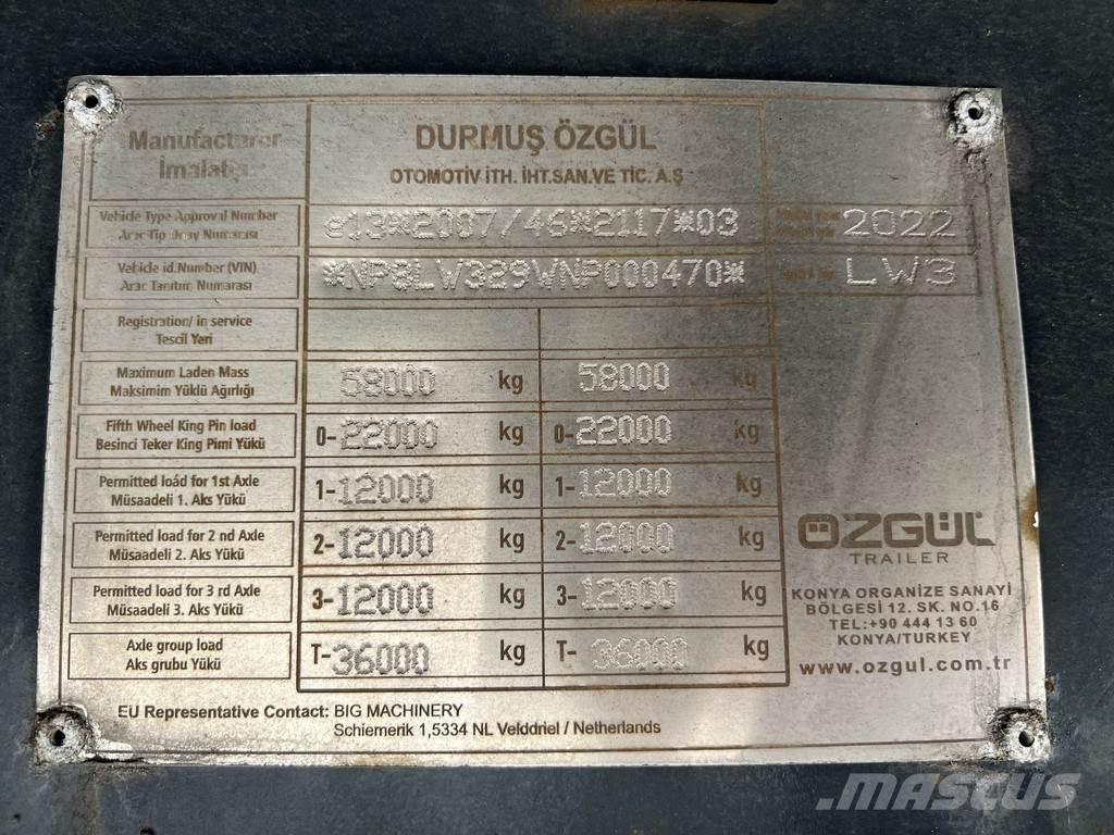 Ozgul LW3 EU 1SS Low loader-semi-trailers