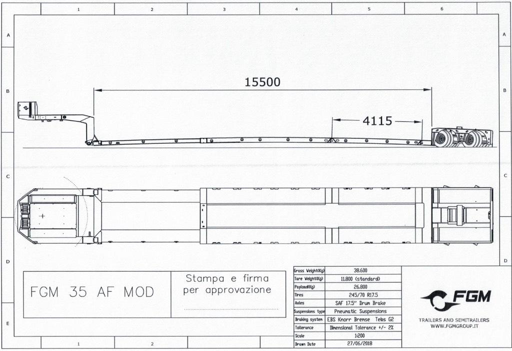 FGM 35 Flatbed/Dropside semi-trailers