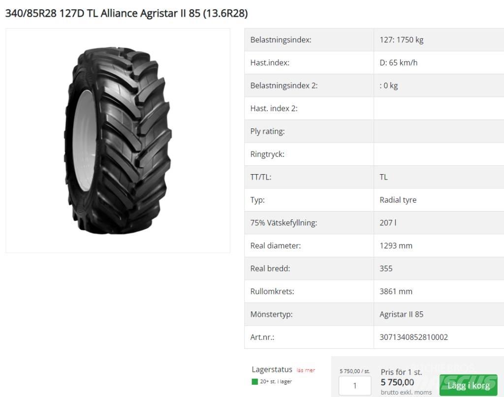 Alliance Däck Tyres, wheels and rims