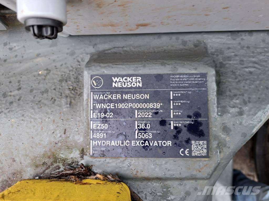 Wacker Neuson EZ50 Crawler excavators