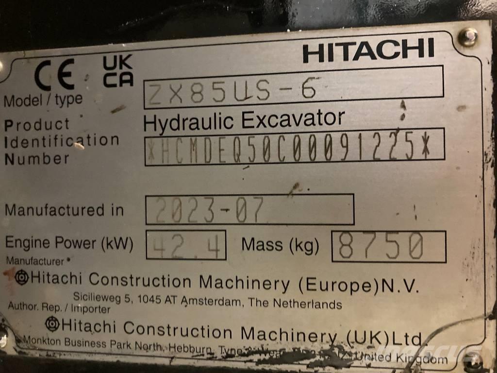 Hitachi ZX 85 US-6 Mini excavators  7t - 12t